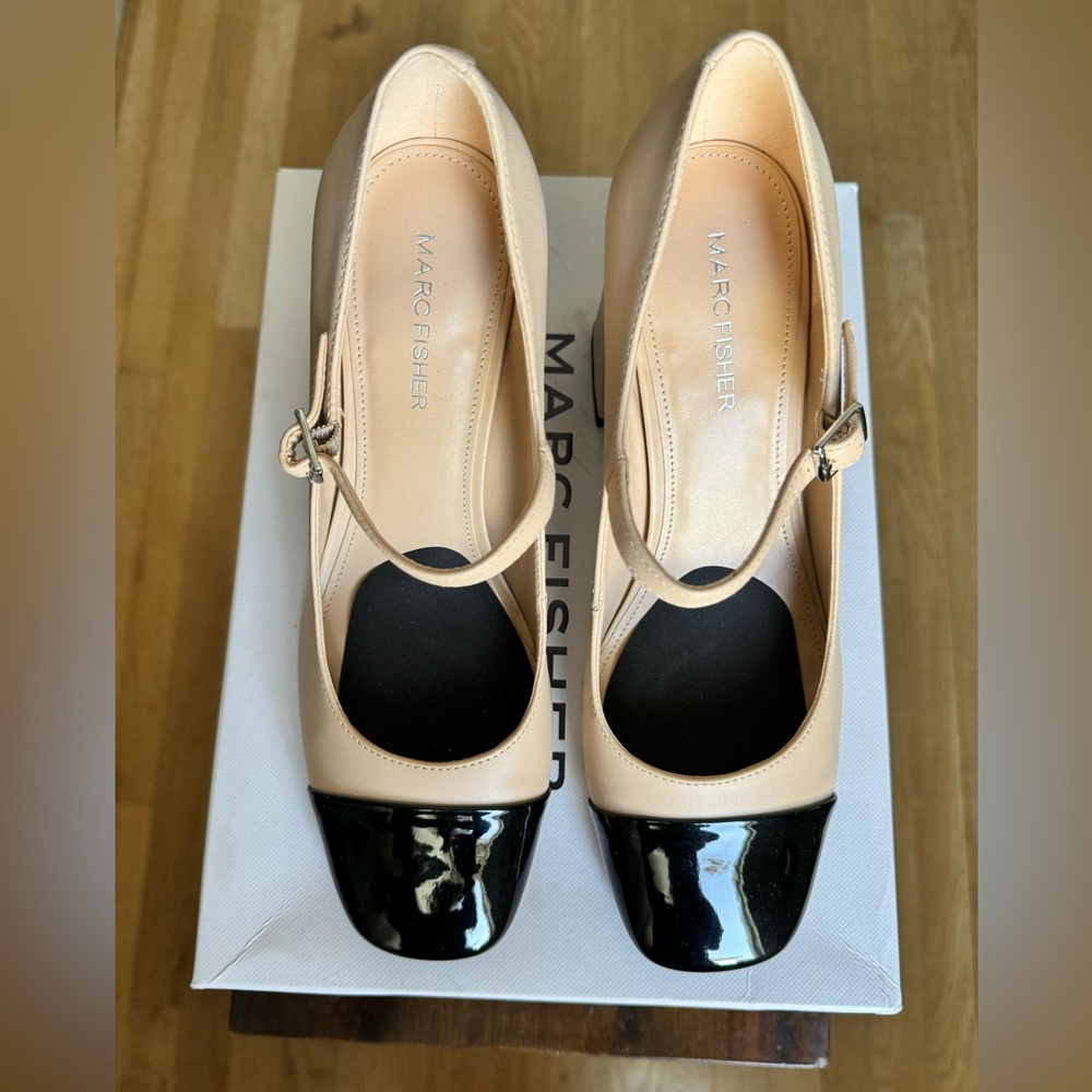 Marc Fisher Tan and Black Women's Shoes